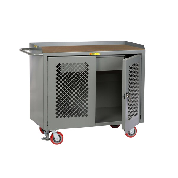 Little Giant Mobile Bench Cabinets, Perf Doors, 36"W, HD Drawer, 1/4" Hardboard MHP2D-2436-HDFL - main